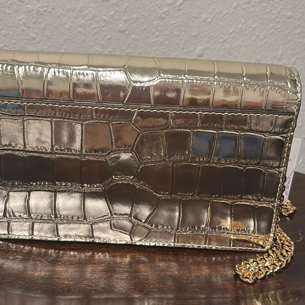Michael Kors Metallic Gold Croc-Embossed - Picture 6 of 11